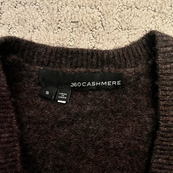 360 Cashmere V-Neck Sweater - Brown - Picture 3 of 9